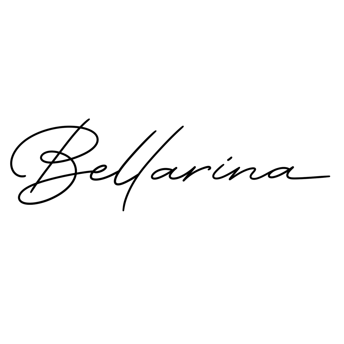 Bellarina Font text flash tattoo lettering sample by Ever Ink