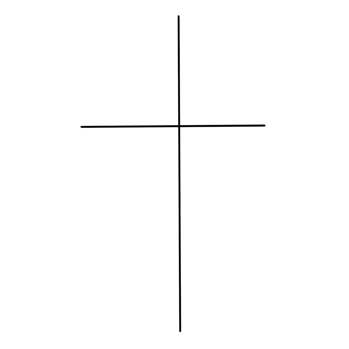 Simple Cross fine line flash tattoo design by Ever Ink