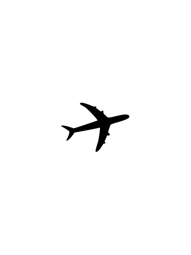 black airplane
